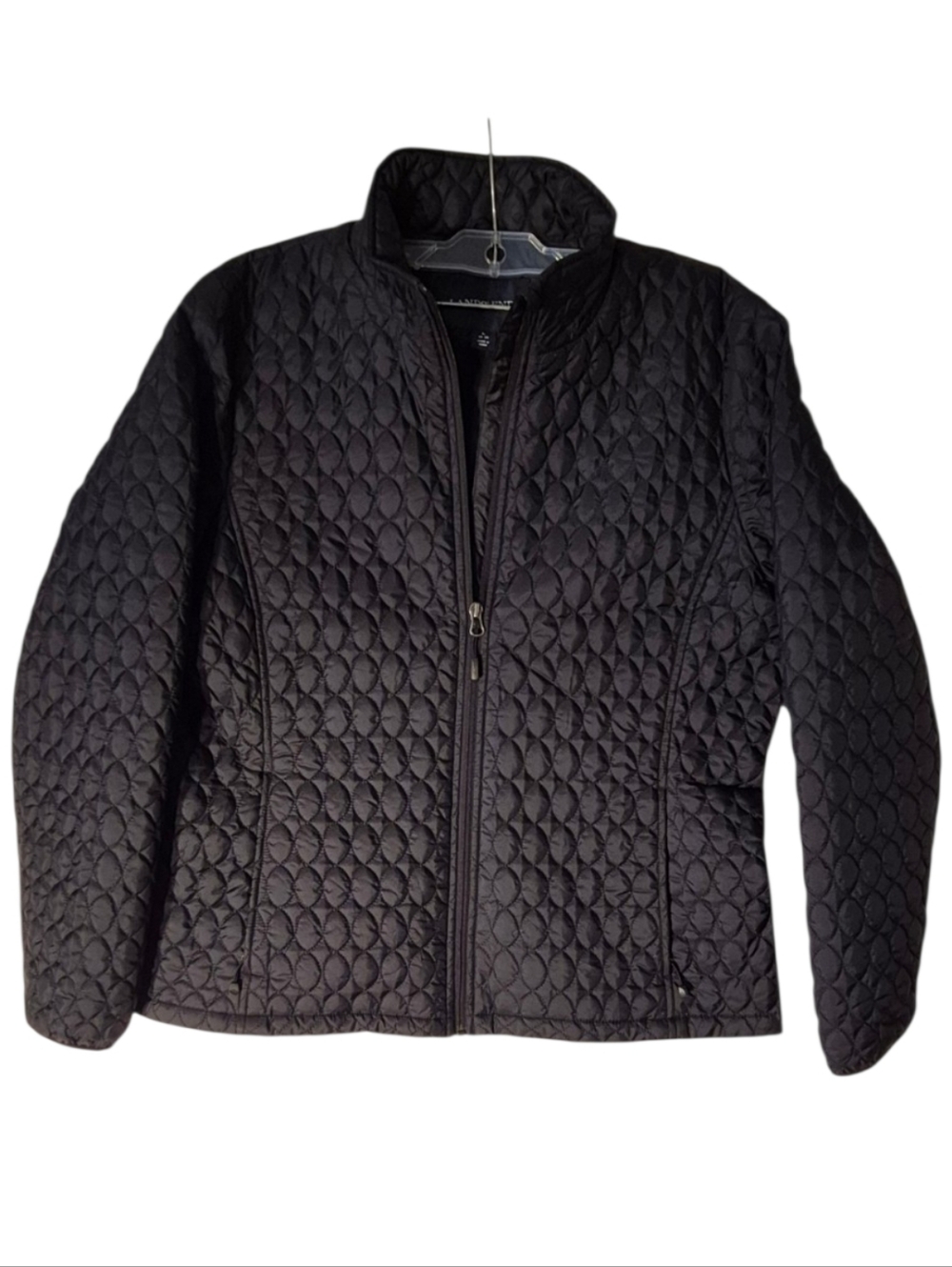 Lands' End Black Quilted Lightweight Jacket Sz 14/16